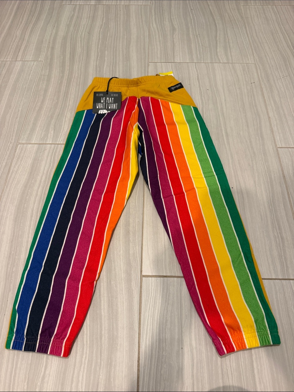 Kids Rainbow Stripe Sweatpants - Multicolor